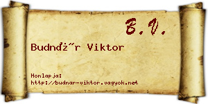 Budnár Viktor névjegykártya